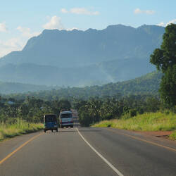 Usambara mountains enrolling while entering Korogwe