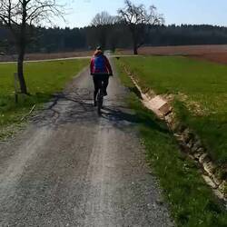 Die alte Bahnstrecke ist jetzt Radweg