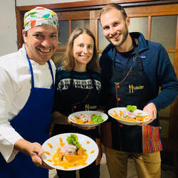 Dank der Anleitung von Patricio konnten sich unsere Gerichte (hier Ceviche) durchaus sehen lassen