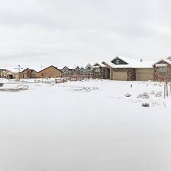 This is the scenery we woke up to this morning — Colorado Springs, CO.
