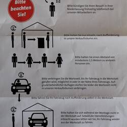 Of course, new behavior rules also at the tire dealer!