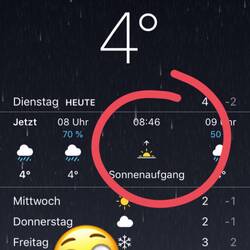 Hier oben im Norden wird es spät hell und frü dunkel