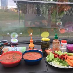 Dinner in the car