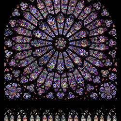 The north rose window of the Cathédrale Notre-Dame de Paris