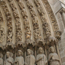 Saints in Portal, Notre-Dame, Paris