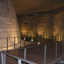 Below-ground portions of the medieval Louvre are still visible