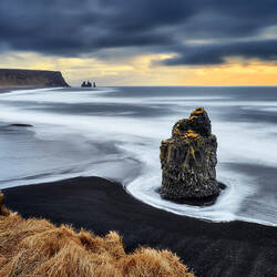 Cluster of sea rocks called Reynisdrangur