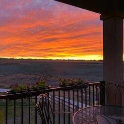 The last sunrise of April is a brilliant one — Colorado Springs, CO.