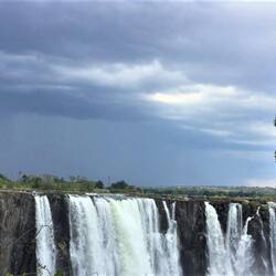 The roaring Victoria Falls (with less water than usual)