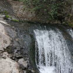 Kleiner Wasserfall, wo die Hölle los war