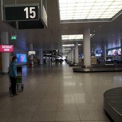 Empty airport in Munich