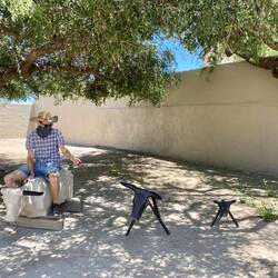 Ein echter Cowboy in freier Wildbahn