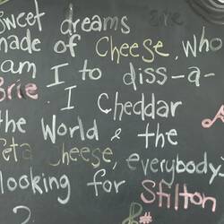 seen ouside a Martinborough eatery - try singing it!