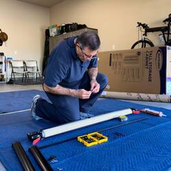 Preparing the bits and pieces for the awning installation — Colorado Springs, CO.