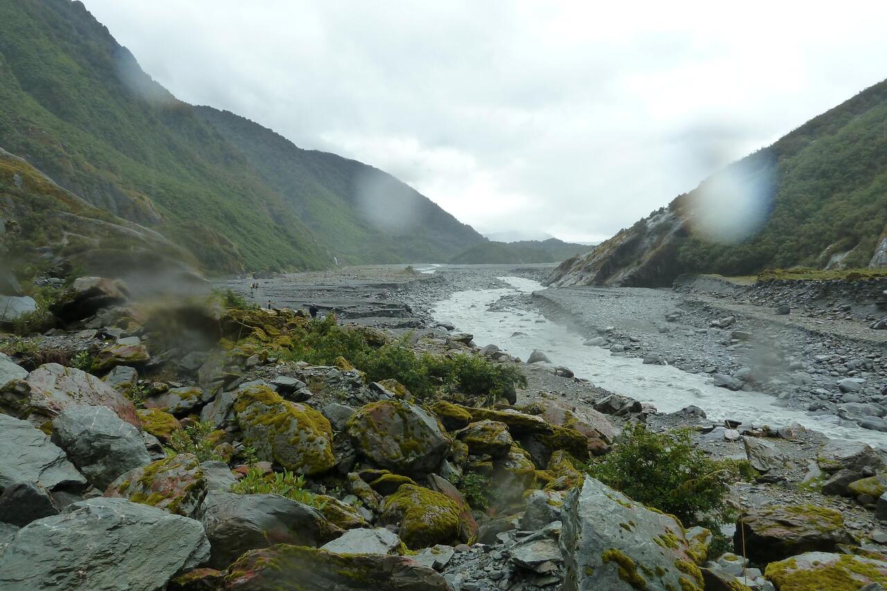 The U shaped glaciated valley with its meltwater stream