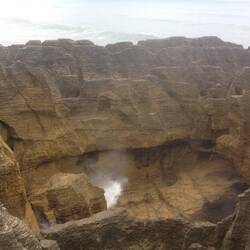 Pancake rocks and blowhole