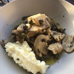 Dinner on our apartment balcony