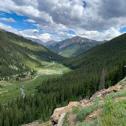 Lake Creek Valley and La Plata Peak ... coming down Independence Pass, Colorado.