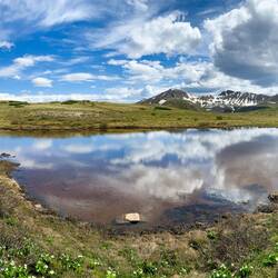 Those Mountains in the distance mark the Continental Divide — Independence Pass, Colorado.