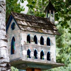 Birdhouse outside the Redstone Church — Redstone, Colorado.