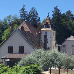 Decorated roof in Pontailler