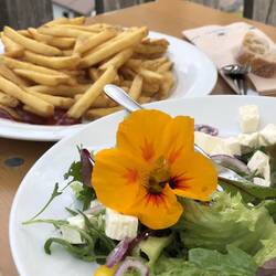 Bei drn Senn Alm gab es endlich meine srit Tagen ersehnten Pommes