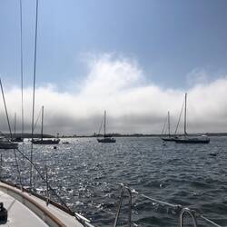 Looking back from Red Brook Harbor towards Buzzard's Bay