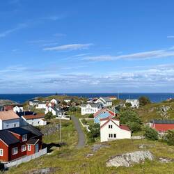 Utsikten nordover fra toppen.