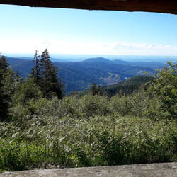 Ausblick aus dem Fenster der Draberghütte