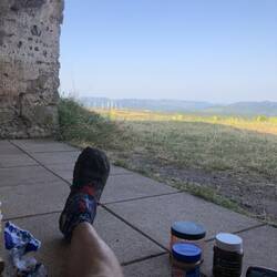 Das frühstück mit fernsicht um halb neun