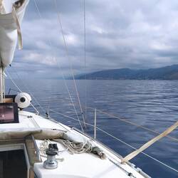 Wolken über der Küste