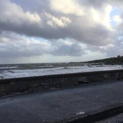 Terrible weather on arrival in Spiddal.