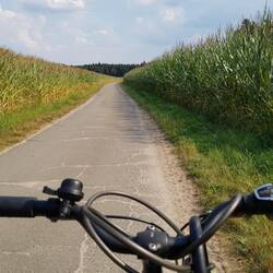 Traumhafter Fahrradweg...hier leider ein bisschen warm
