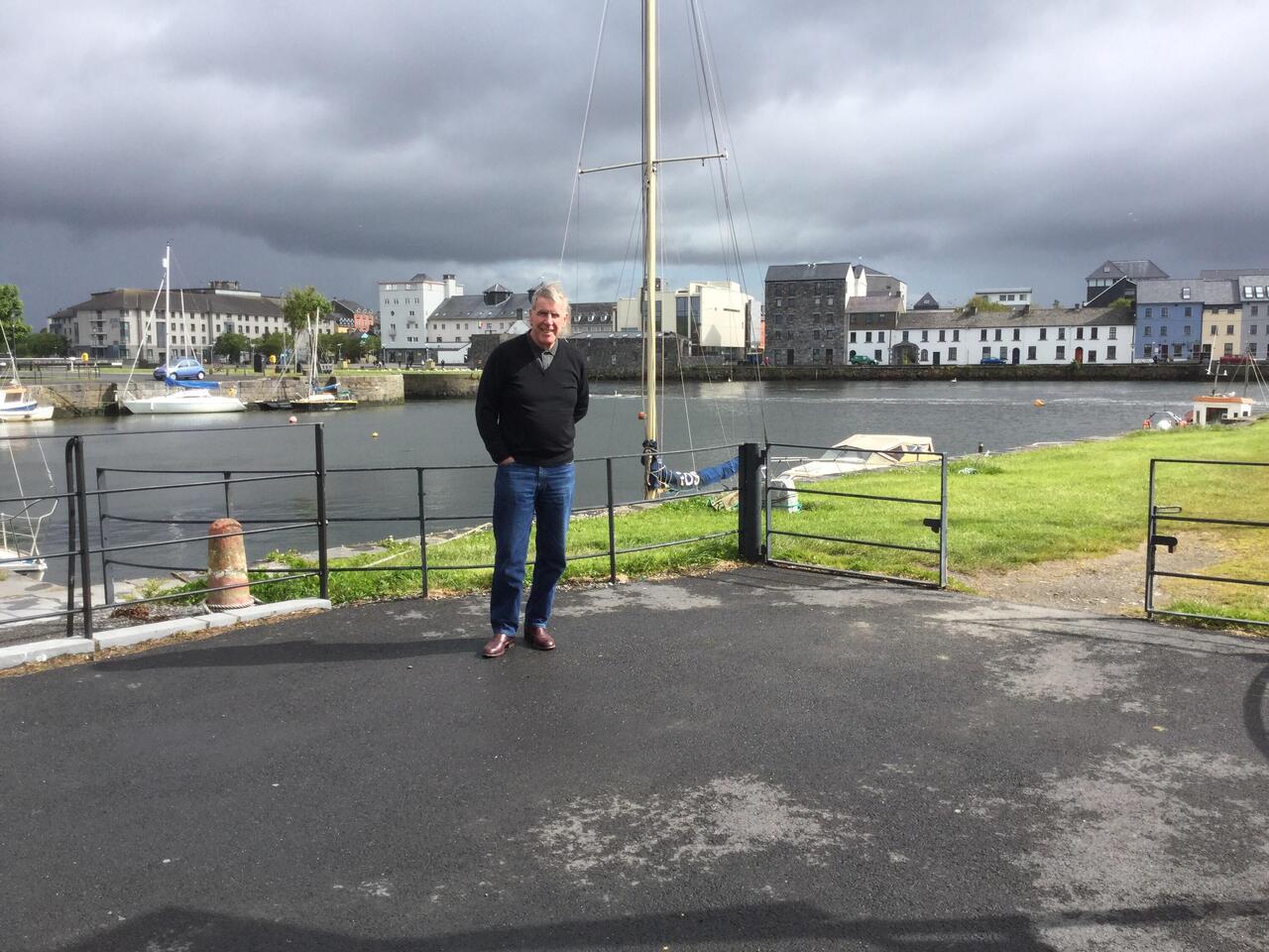 Looking across the River Corrig to The Claddagh.