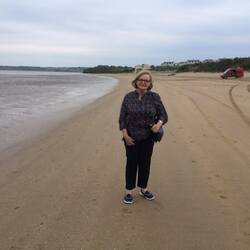 On the beach.