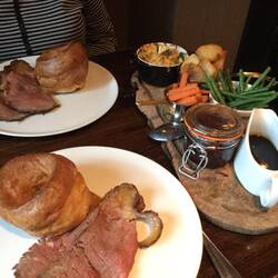 Roast beef and yorkshire pud.