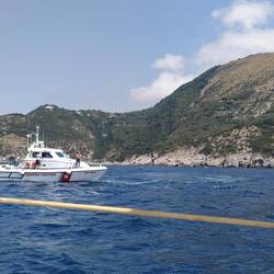 Einsatz: Ein kleines Boot ist im Schwell gekentert und gesunken