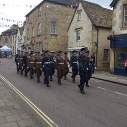 Combined forces march in Corsham.