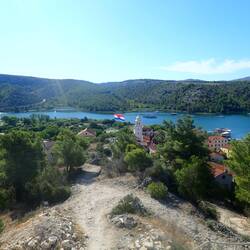 Looking down on Skradin from the Fort