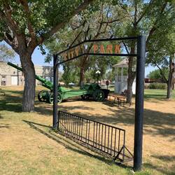 One of the two French design cannons that "guard" the park — Edgemont, SD.