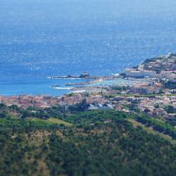 Banyuls sur mer vue d'en haut