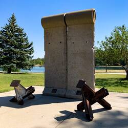 The Berlin Wall Memorial in Memorial Park — Rapid City, SD.