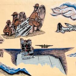 Mural on the wall of the American Legion Post 46 Building — Custer, SD.