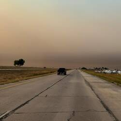 Ugly, smoke-hazy skies as we arrive in Fort Collins, CO.