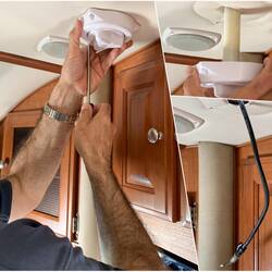 Step 1: Remove the antenna handle to get to the original antenna-TV cable.
