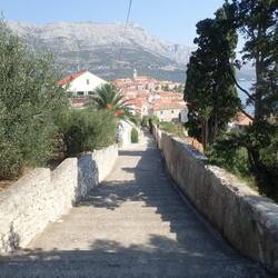 The steps down to Korcula Old Town
