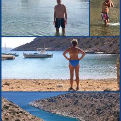Morgendliches Baden im glasklaren Wasser