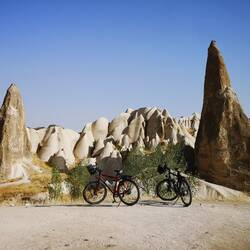 Some sand riding around the fairy chimneys near Göreme