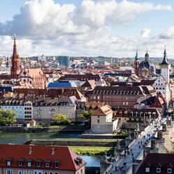 Würzburg von Festung Marienberg