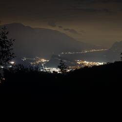 Noch gab es nachts einen fantastischen Ausblick auf Riva